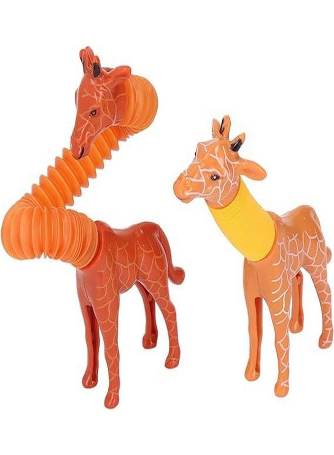 RENARSH LED Telescopic Suction Cup Giraffe Toy, Pop Tubes Fidget Toys, Shape Changing Telescopic Sensory Tubes Fidget Tubes Sensory Toys Suction Toy, Funny Gift (Pack of 8) - Image 1